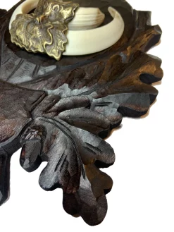 Vildsvineplade bronze farvet egeløv