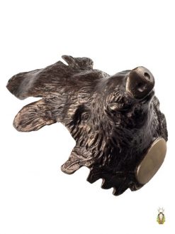 Stort Vildsvinehoved i Bronze til montering af vildsvinetænder