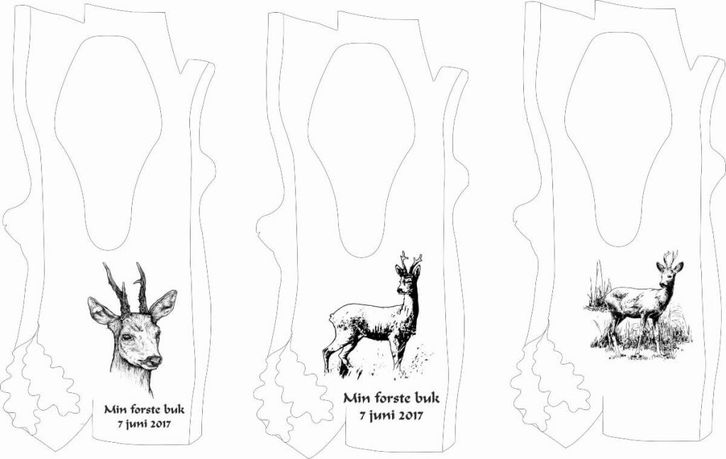 Trofæplader i skandinavisk design med individuel tekster og motiver