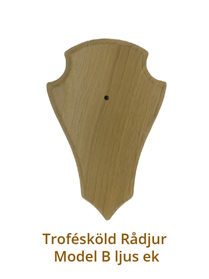 Trofésköld Rådjur Model B - Ljus ek