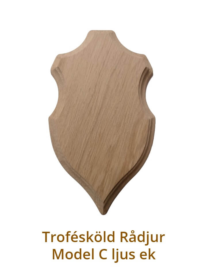 Trofésköld Rådjur Model C - Ljus ek