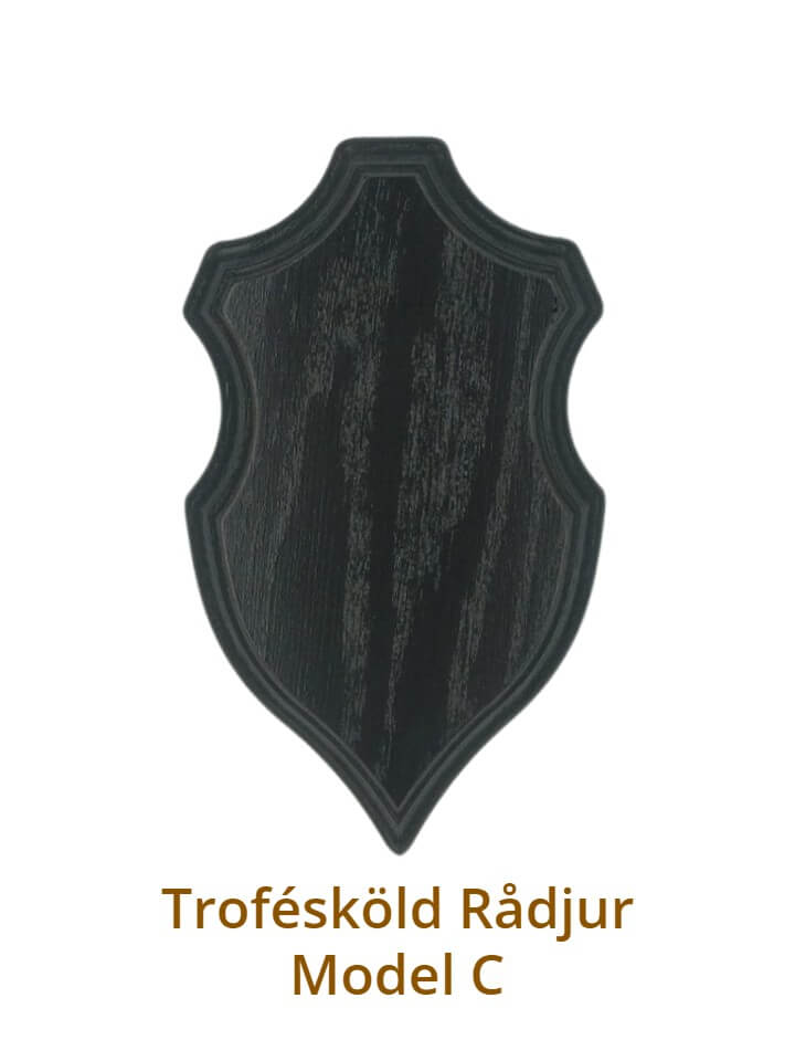 Trofésköld Rådjur Model B - Mörk ek