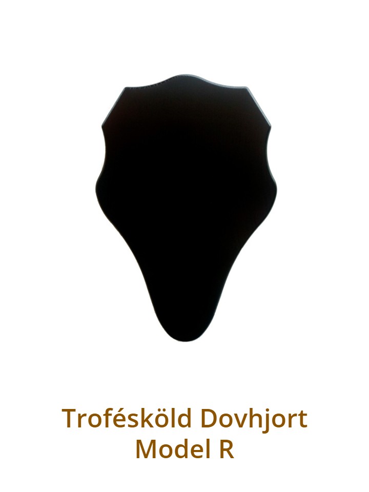 Trofésköld dovhjort Model R Mörk ek