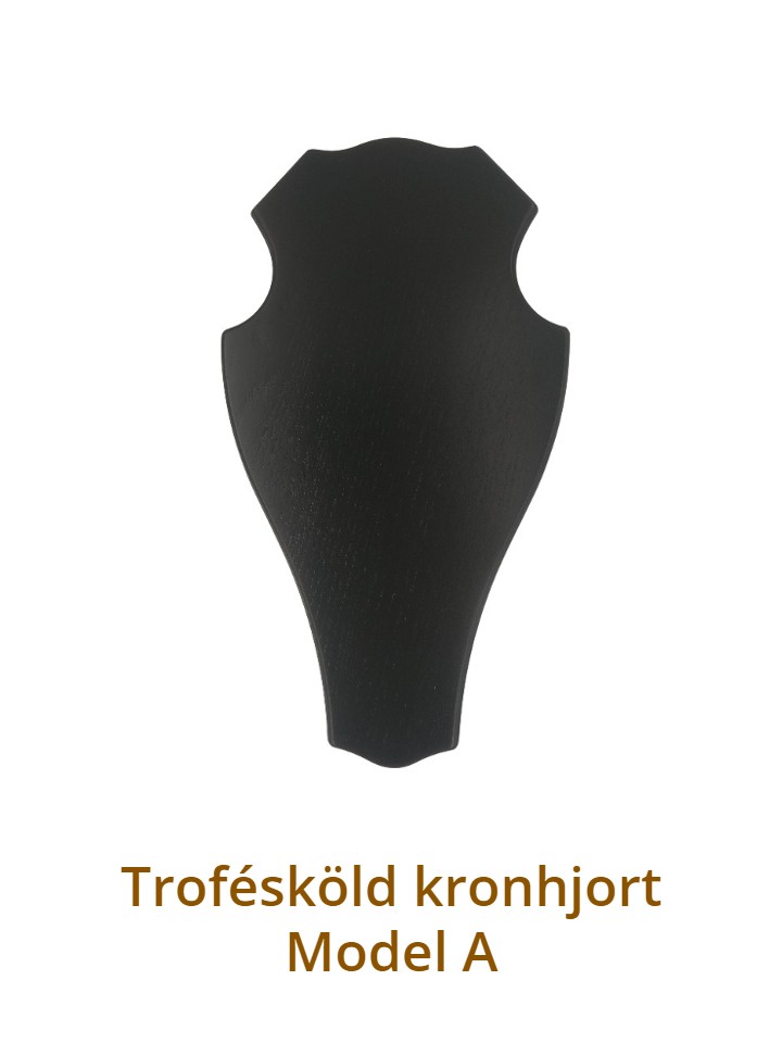 Trofésköld kronhjort Model A Mörk ek