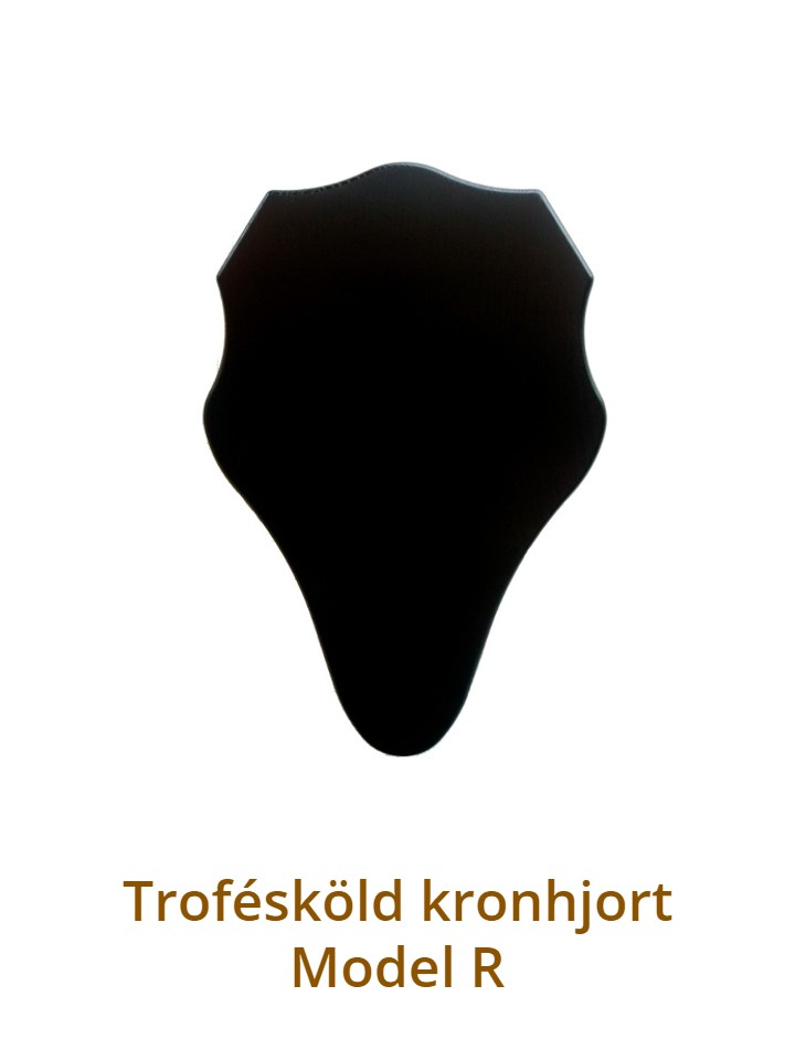 Trofésköld kronhjort Model R Mörk ek