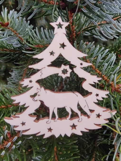 Julepynt med jagtmotiv ræv i juletræet